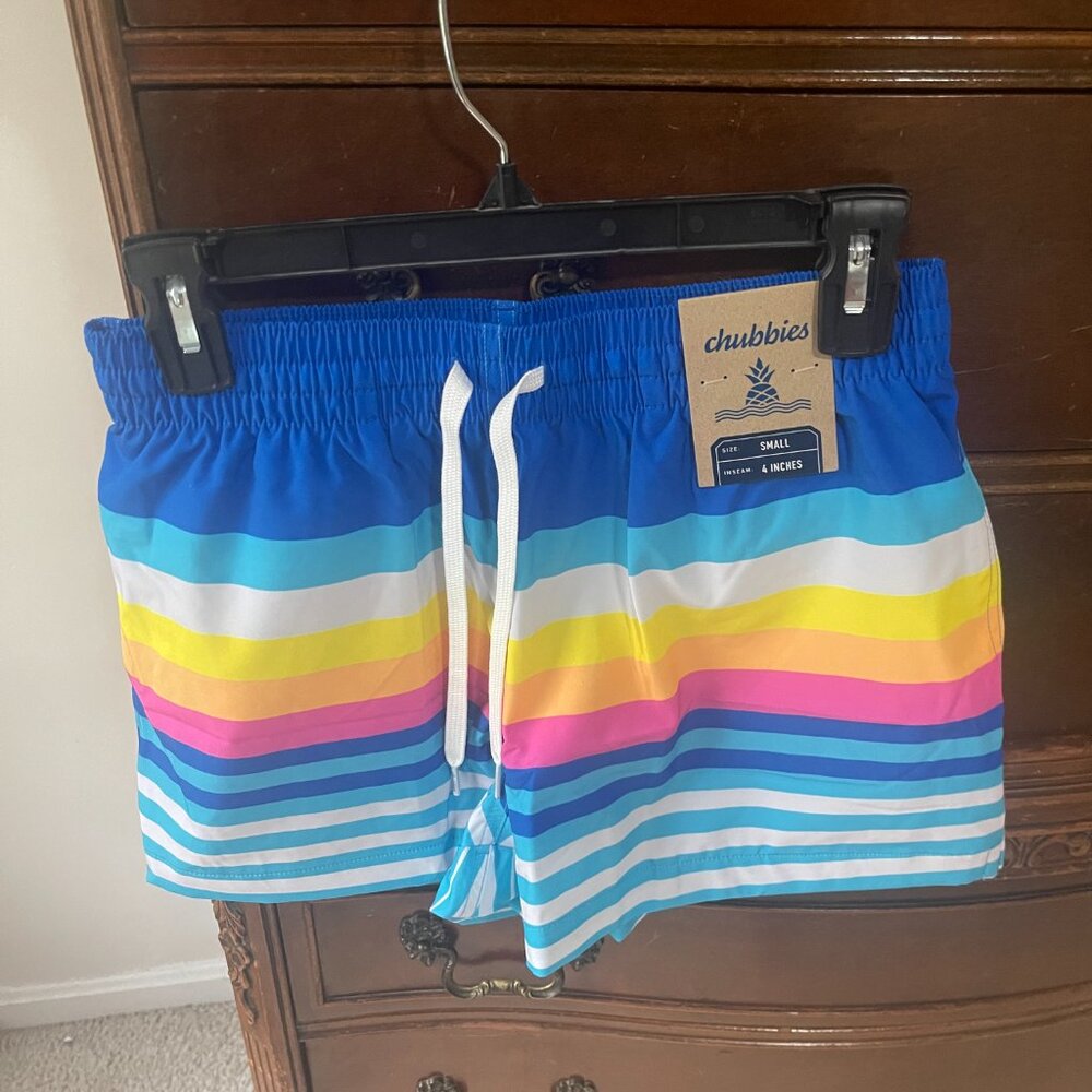 NWT Chubbies “The Newport” Swim Trunks – Size Small (4" Inseam)